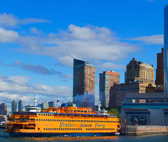 Ferry to the statue of liberty